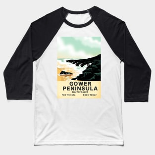 Gower Peninsula South Wales Baseball T-Shirt